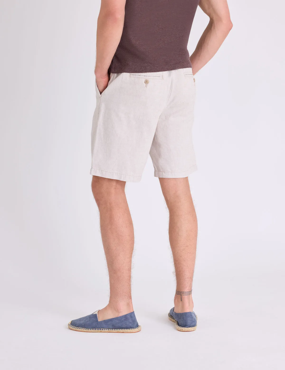 9" COMFORT WAIST LINEN SHORTS sold by U.S. Polo Assn. product image thumbnail 4