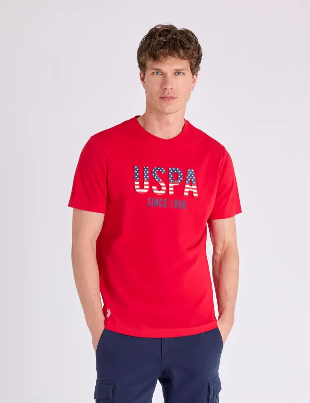 USPA EMBOSSED WORDMARK JERSEY T-SHIRT made by U.S. Polo Assn.