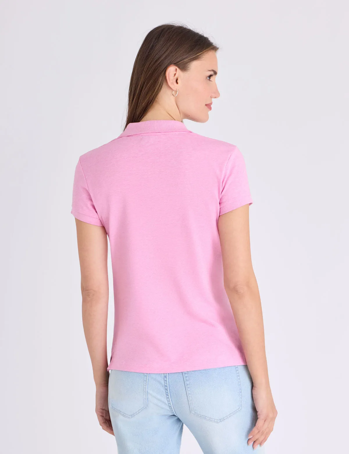 RUFFLE TRIM SLUB JERSEY POLO SHIRT sold by U.S. Polo Assn. product image thumbnail 4