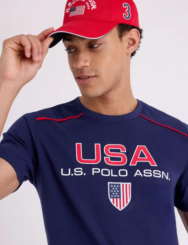 USA SHIELD PRINT T-SHIRT made by U.S. Polo Assn.