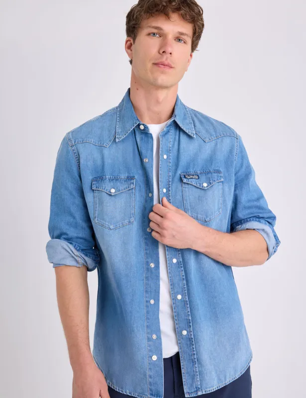 LONG SLEEVE WESTERN DENIM SHIRT made by U.S. Polo Assn.