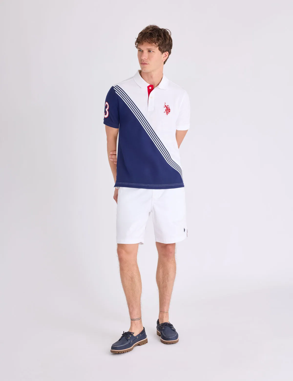 TRICOT SASH COLORBLOCK PIQUE POLO SHIRT sold by U.S. Polo Assn. product image thumbnail 3