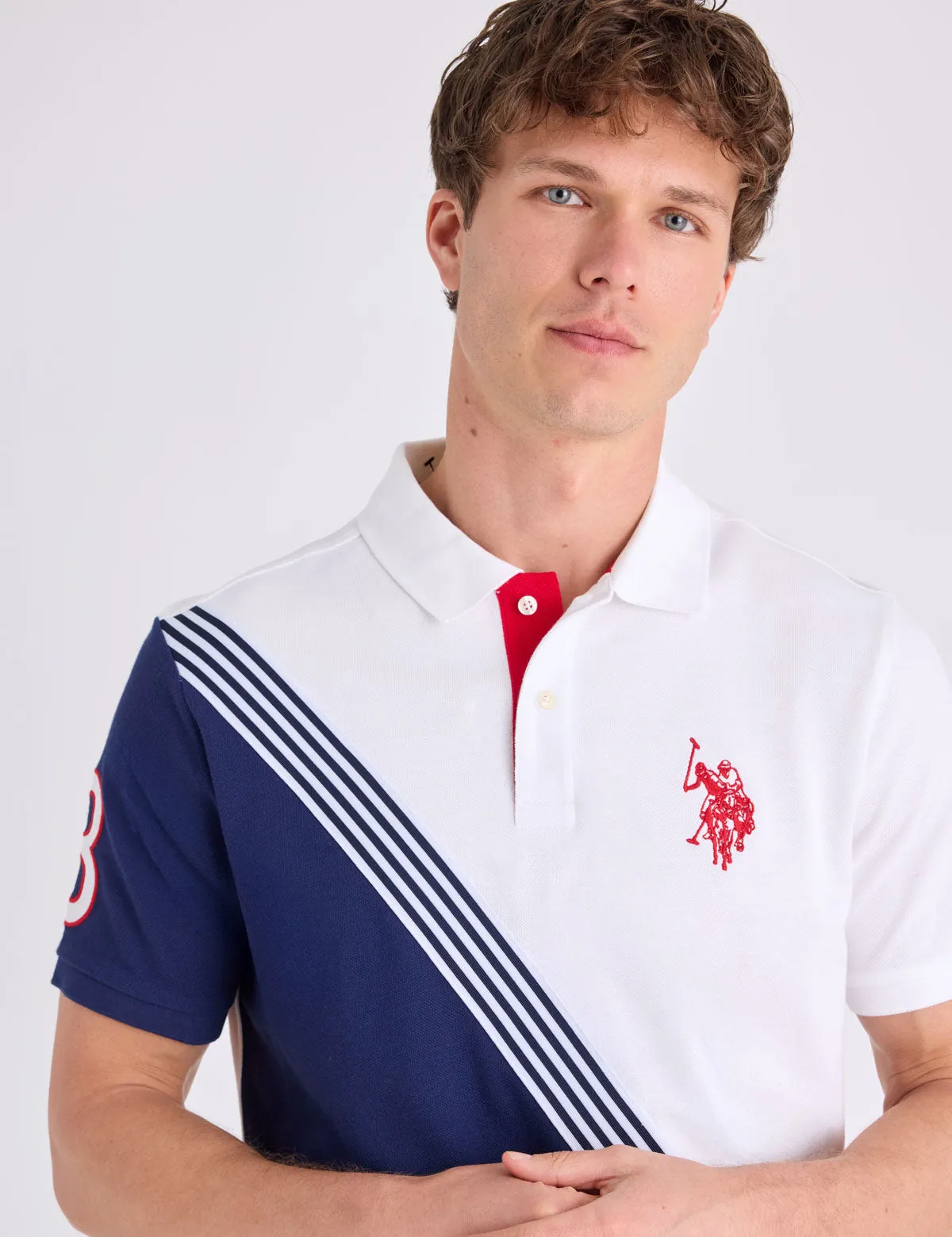 TRICOT SASH COLORBLOCK PIQUE POLO SHIRT sold by U.S. Polo Assn. product image thumbnail 2