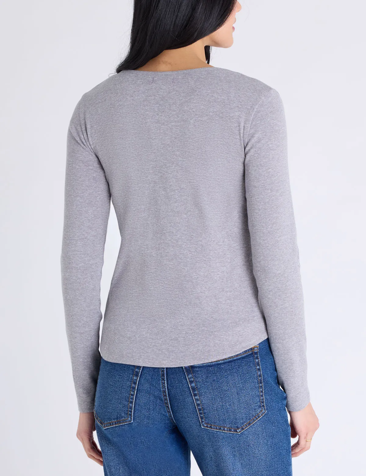 NOTCH NECK LONG SLEEVE T-SHIRT sold by U.S. Polo Assn. product image thumbnail 4
