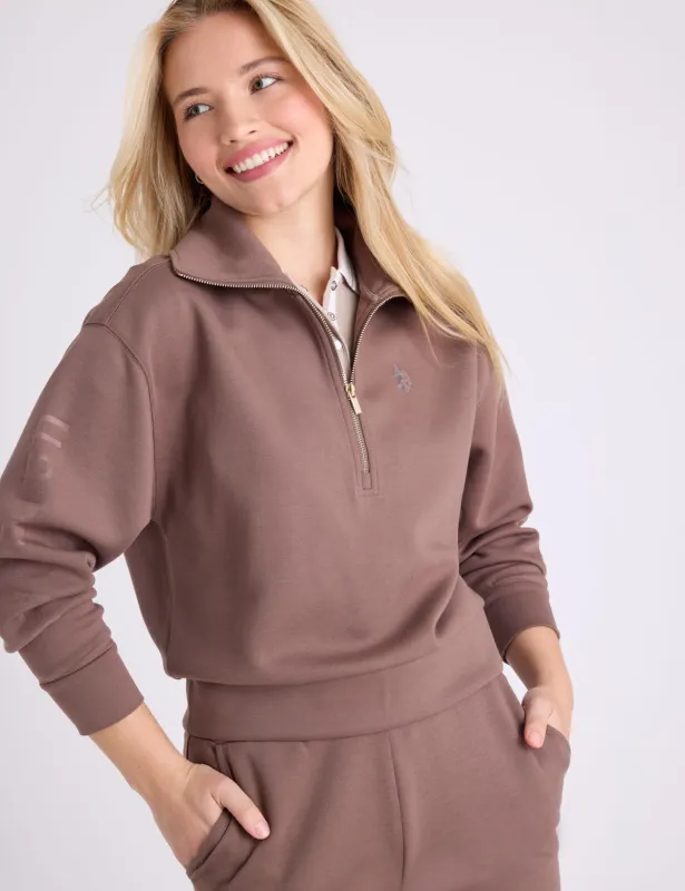 WHITE LABEL QUARTER ZIP SCUBA PULLOVER made by U.S. Polo Assn.