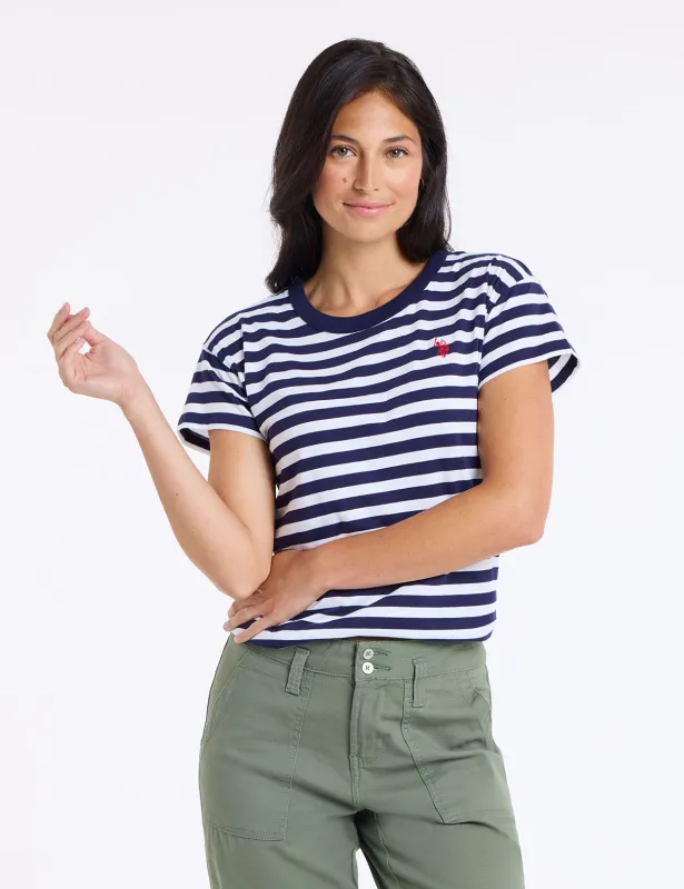 CONTRAST RINGER STRIPE CREW T-SHIRT made by U.S. Polo Assn.