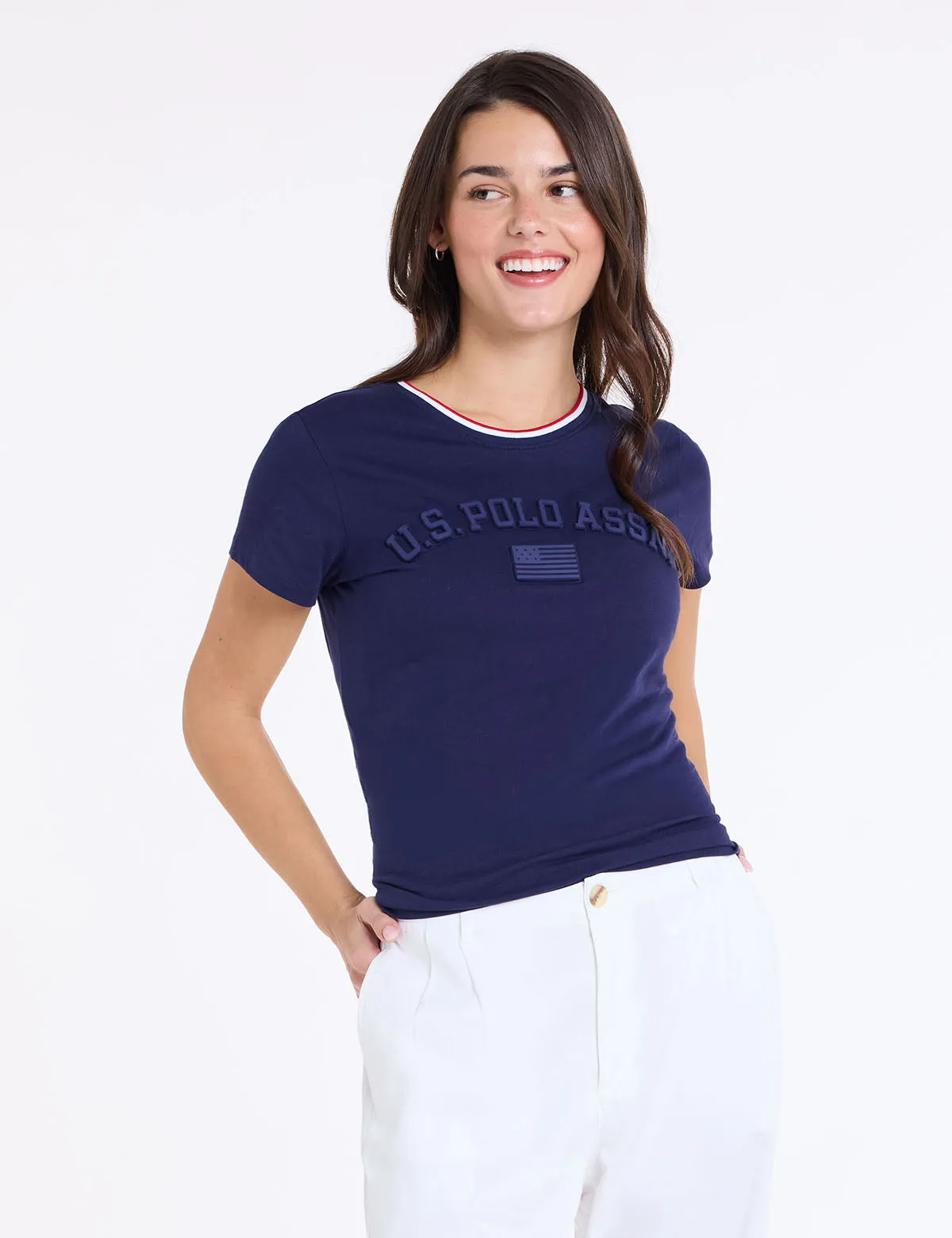 SIGNATURE STRIPE ARCH WORDMARK T-SHIRT sold by U.S. Polo Assn. product image thumbnail 3