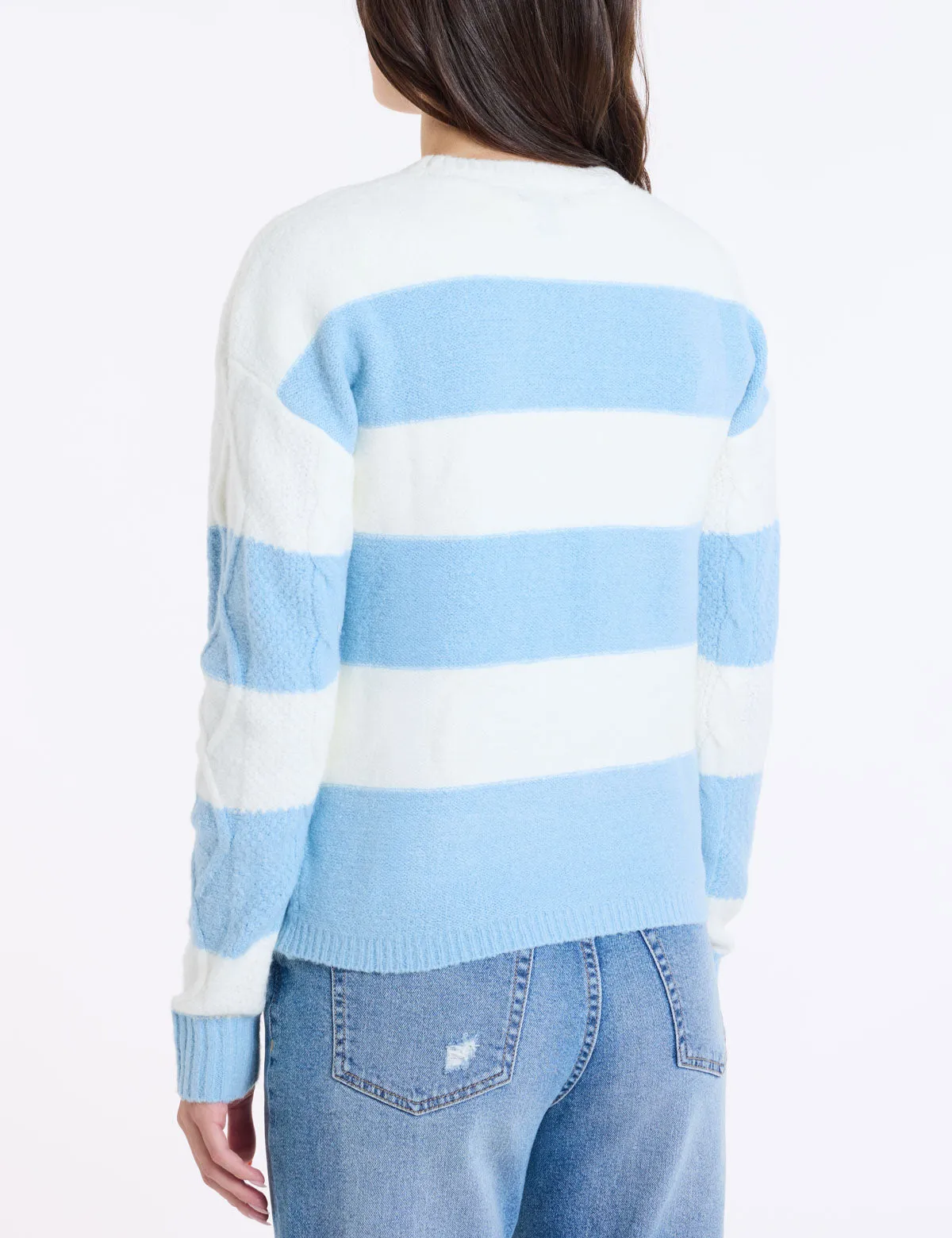 MIXED CABLE RUGBY STRIPE SWEATER sold by U.S. Polo Assn. product image thumbnail 5