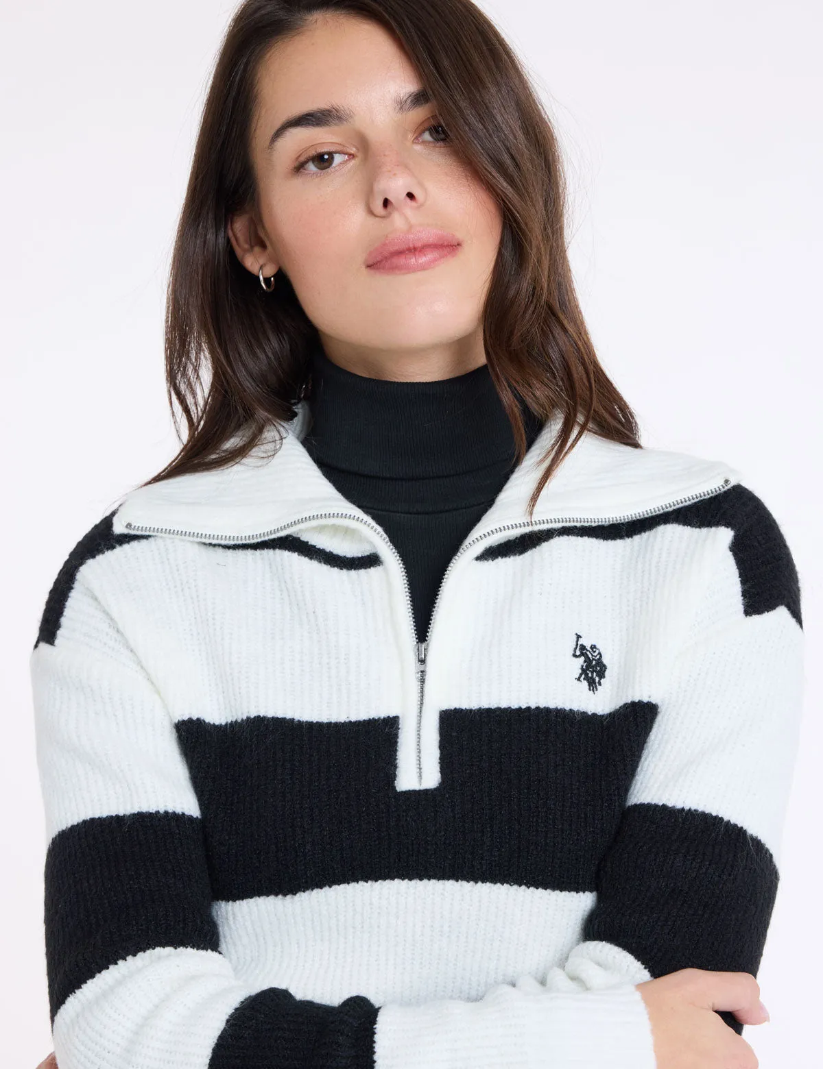 1/2 ZIP RUGBY STRIPE SWEATER sold by U.S. Polo Assn. product image thumbnail 3