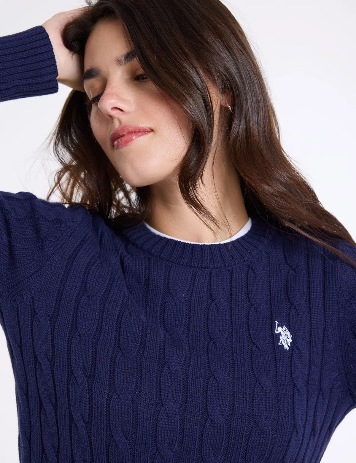 CABLE CREW NECK SWEATER sold by U.S. Polo Assn. product image thumbnail 2