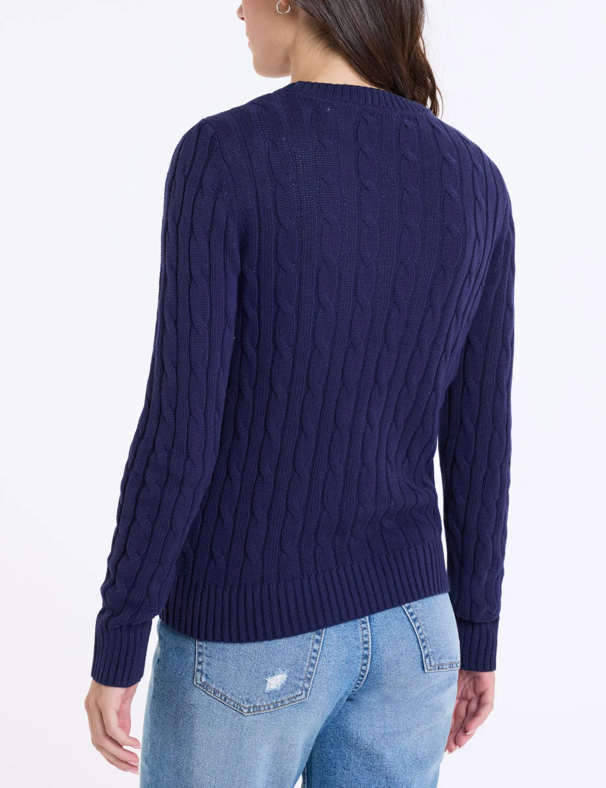 CABLE CREW NECK SWEATER sold by U.S. Polo Assn. product image thumbnail 5