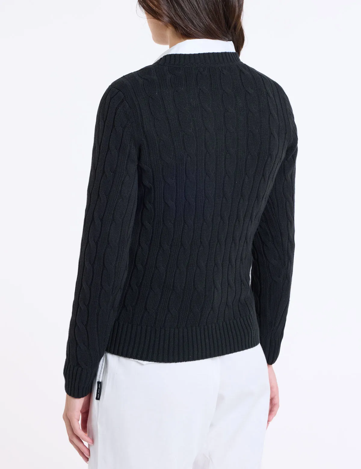 CABLE V-NECK SWEATER sold by U.S. Polo Assn. product image thumbnail 5