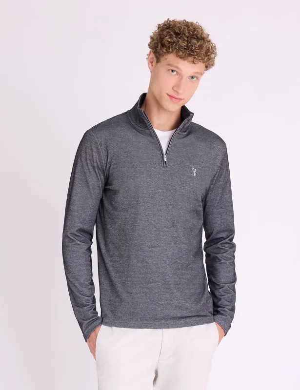 1/4 ZIP INTERLOCK PIQUE PULLOVER made by U.S. Polo Assn.