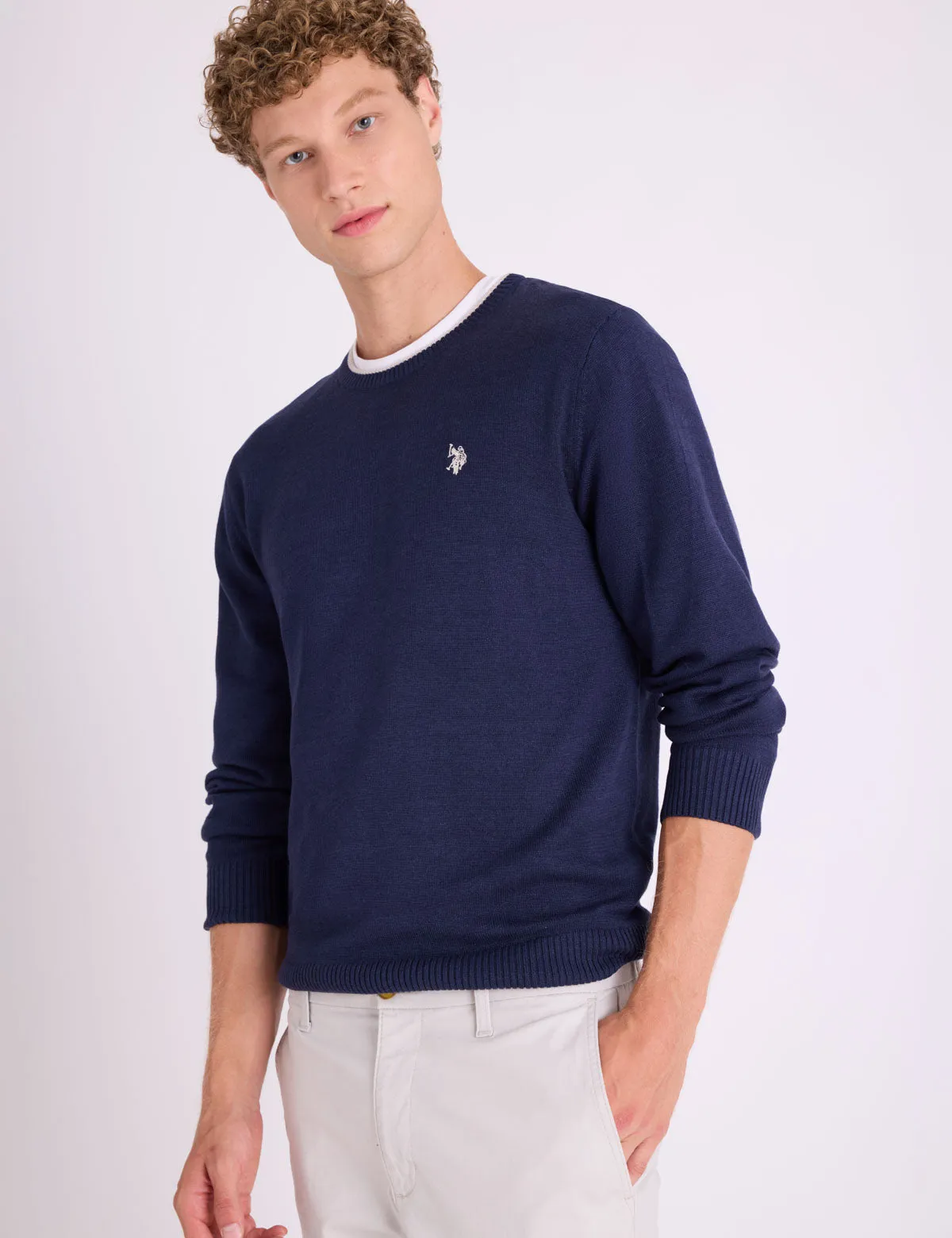 SOFT COTTON JERSEY CREW NECK SWEATER sold by U.S. Polo Assn. product image thumbnail 5