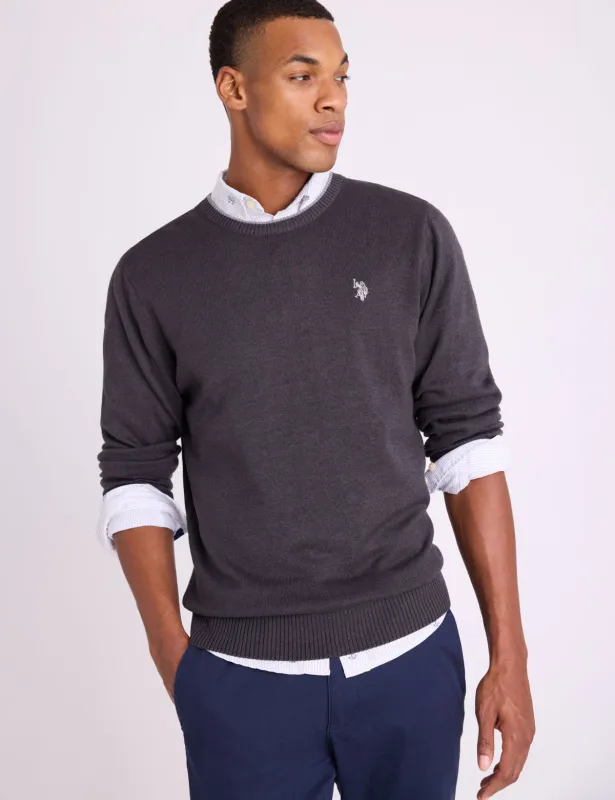 SOFT COTTON JERSEY CREW NECK SWEATER made by U.S. Polo Assn.