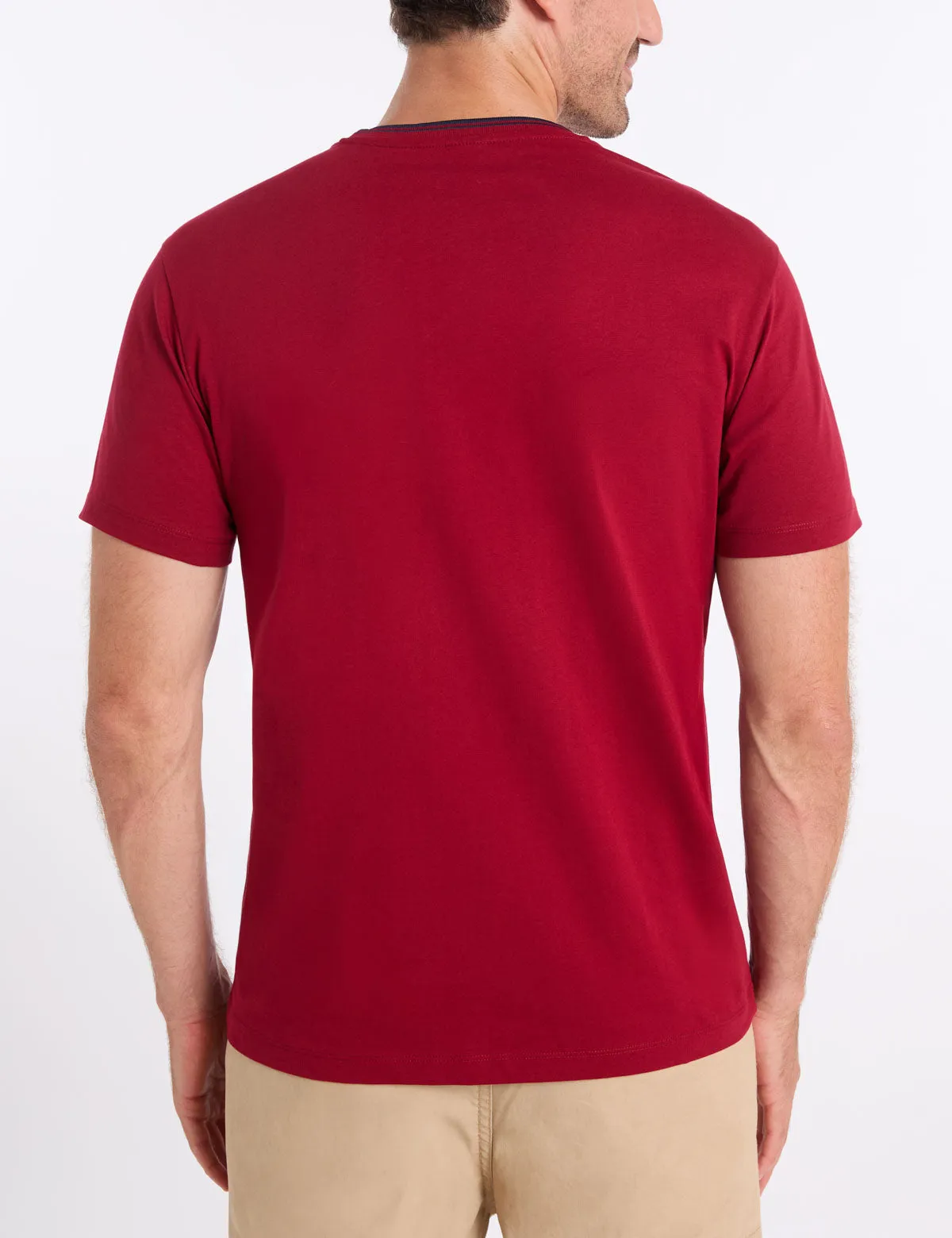 TIPPED CREW NECK COLLAR T-SHIRT sold by U.S. Polo Assn. product image thumbnail 4