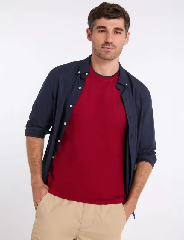 TIPPED CREW NECK COLLAR T-SHIRT made by U.S. Polo Assn.