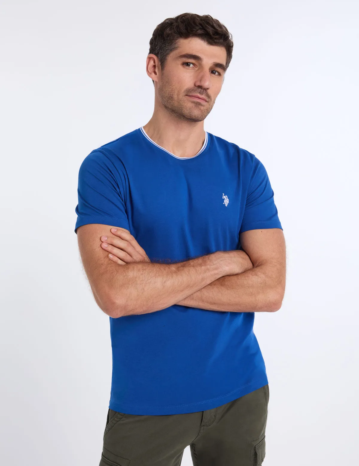 TIPPED CREW NECK COLLAR T-SHIRT sold by U.S. Polo Assn. product image thumbnail 5