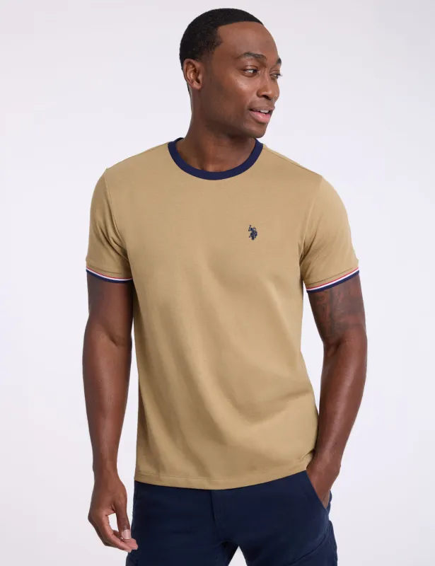 SIGNATURE STRIPE TRIM RINGER T-SHIRT made by U.S. Polo Assn.