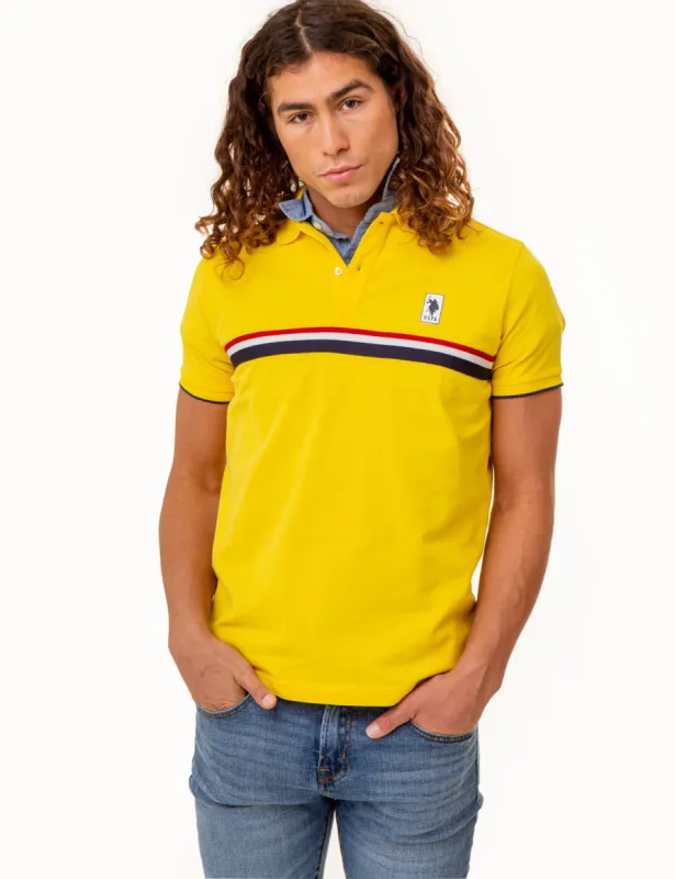 PIECED SIGNATURE STRIPE PIQUE POLO SHIRT sold by U.S. Polo Assn.