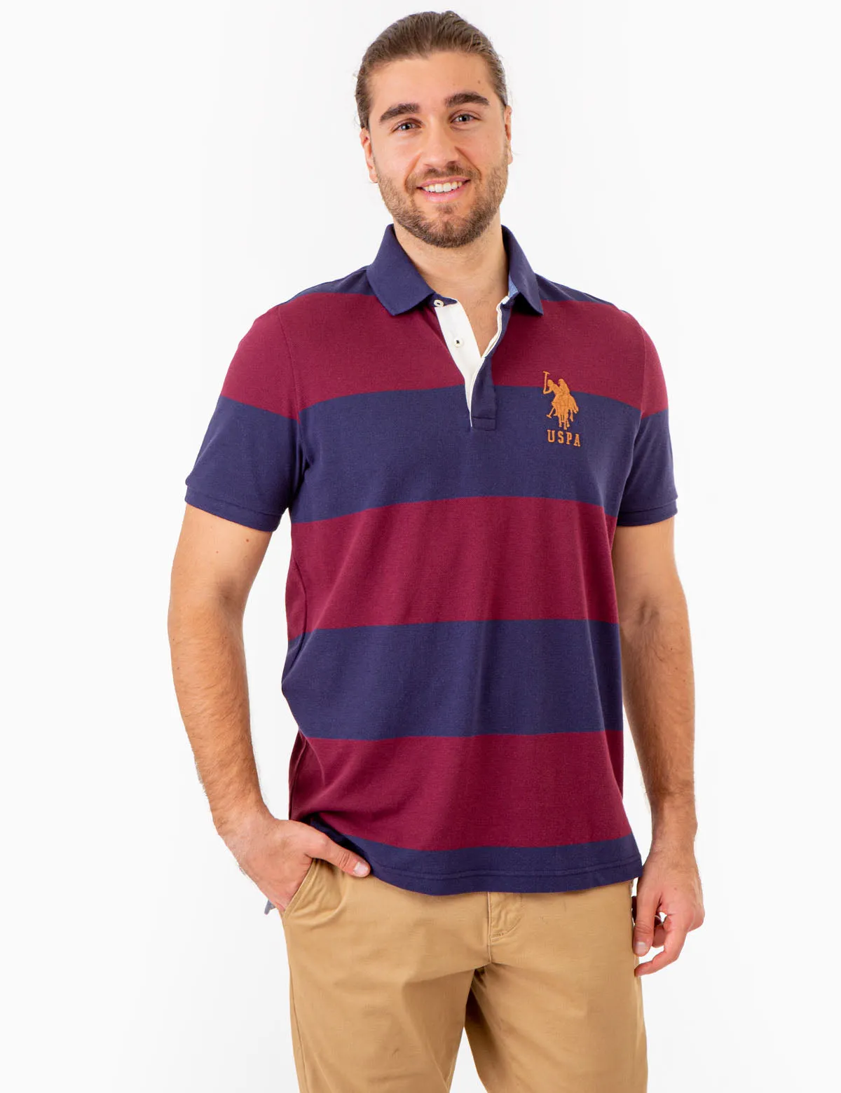 RUGBY STRIPE POLO SHIRT sold by U.S. Polo Assn.