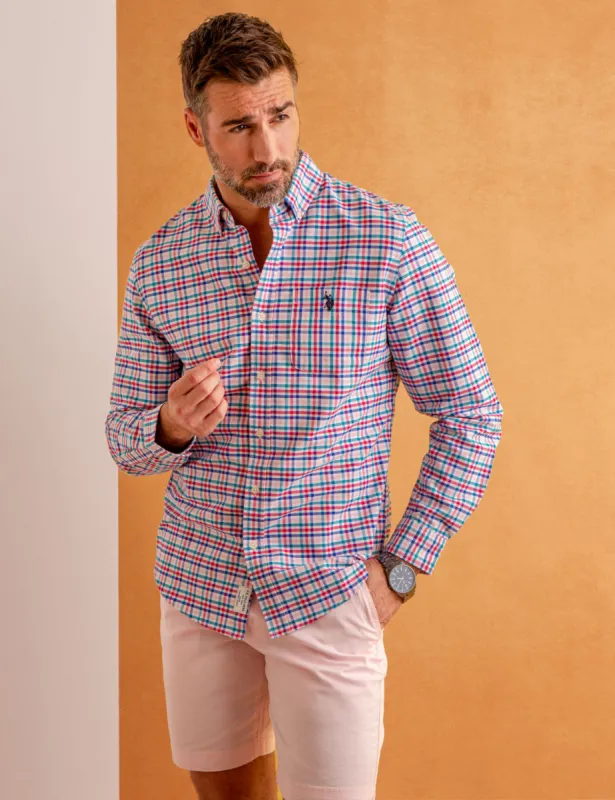 PLAID LONG SLEEVE OXFORD SHIRT sold by U.S. Polo Assn.