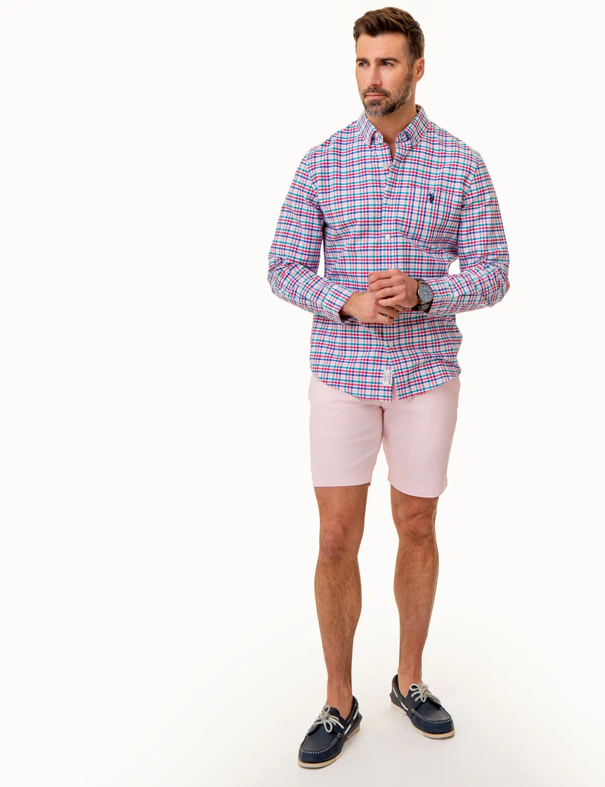 PLAID LONG SLEEVE OXFORD SHIRT sold by U.S. Polo Assn. product image thumbnail 2