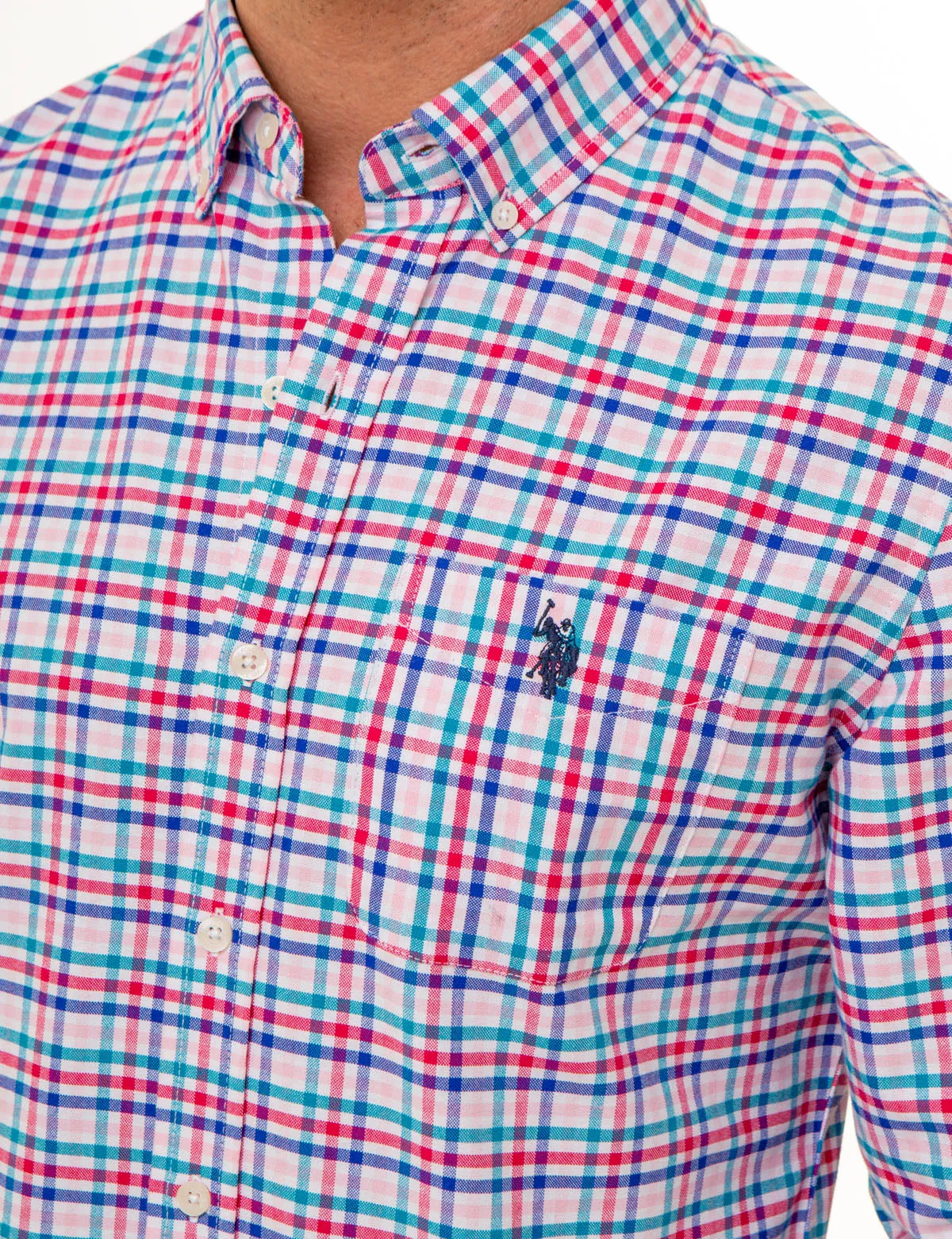 PLAID LONG SLEEVE OXFORD SHIRT sold by U.S. Polo Assn. product image thumbnail 3