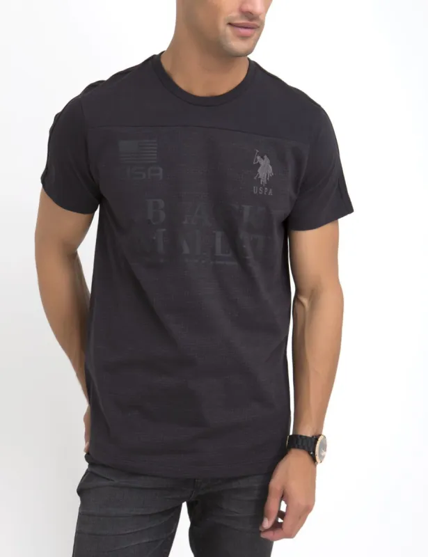 BLACK MALLET BURNOUT CAMO SHORT SLEEVE T-SHIRT sold by U.S. Polo Assn.