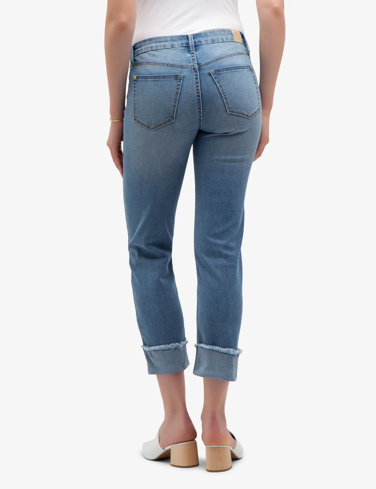 REPREVE® MID RISE RELAXED WIDE CUFF JEANS WITH CUFF DETAIL sold by U.S. Polo Assn. product image thumbnail 4