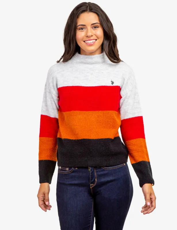 COLORBLOCK MOCK NECK SWEATER sold by U.S. Polo Assn.
