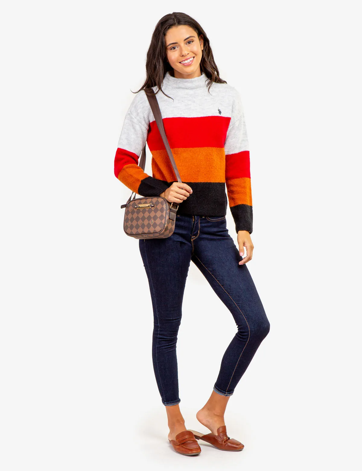 COLORBLOCK MOCK NECK SWEATER sold by U.S. Polo Assn. product image thumbnail 2