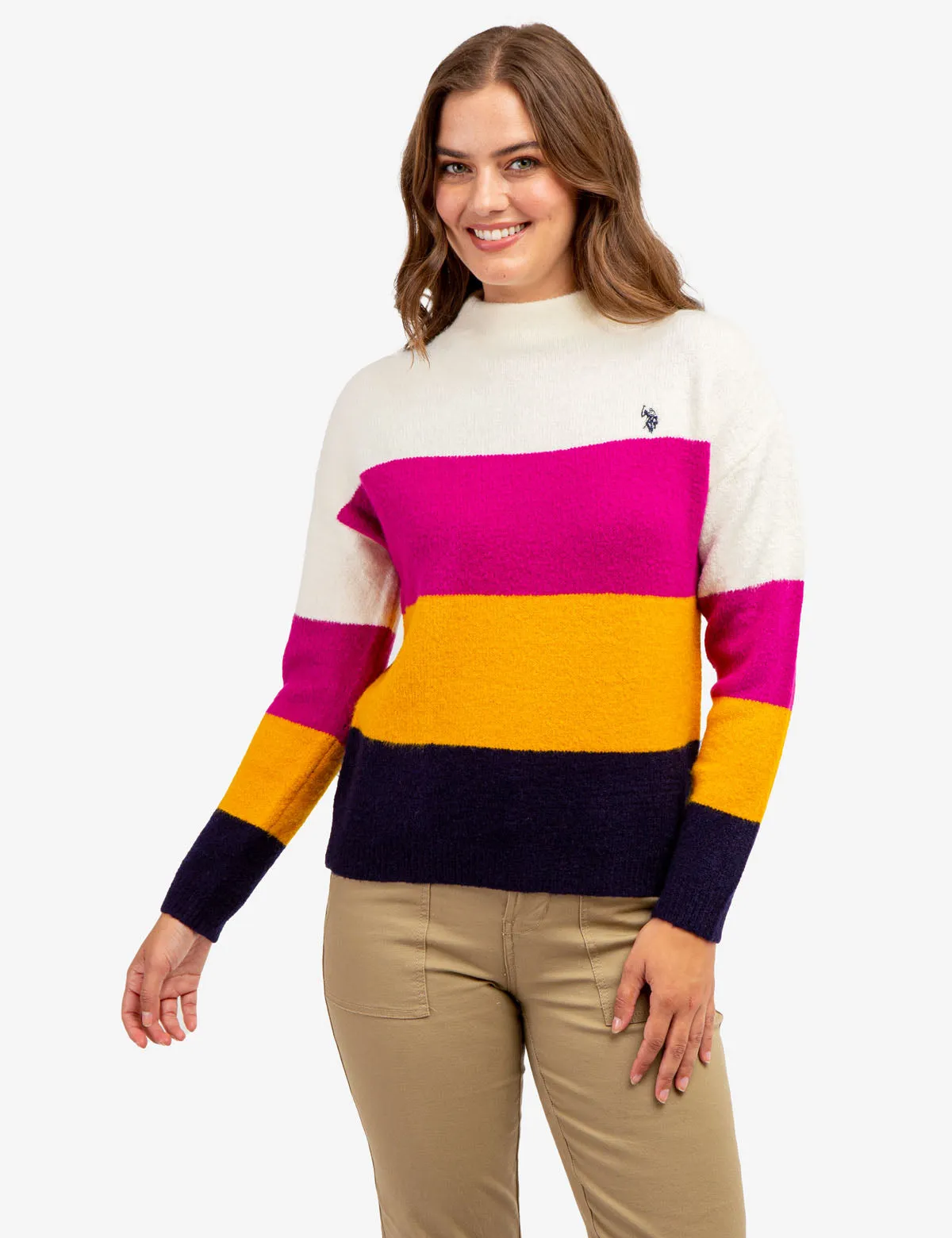 COLORBLOCK MOCK NECK SWEATER sold by U.S. Polo Assn. product image thumbnail 4