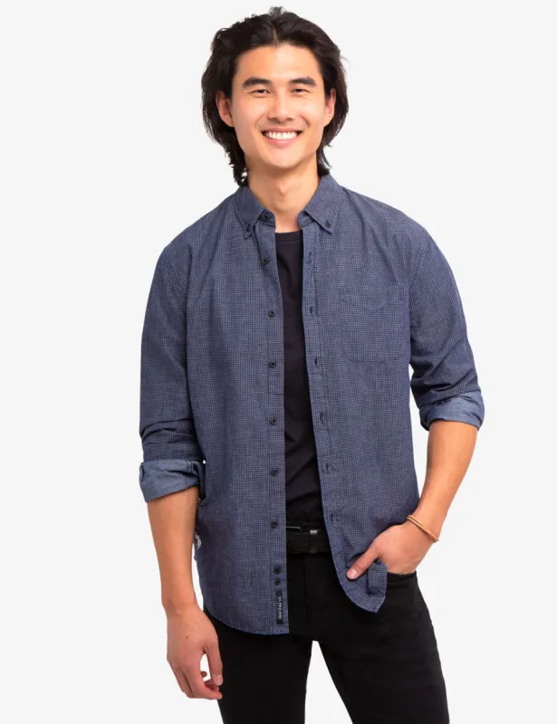 BLACK MALLET CANVAS SLUB CHAMBRAY SHIRT sold by U.S. Polo Assn.