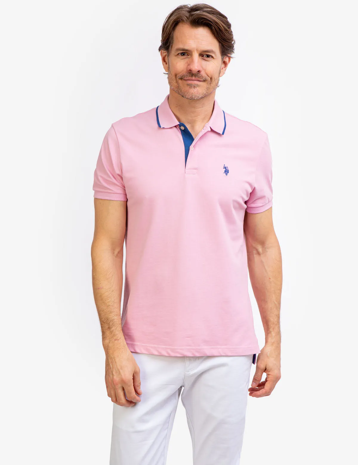SLIM FIT STRETCH PIQUE POLO SHIRT sold by U.S. Polo Assn.