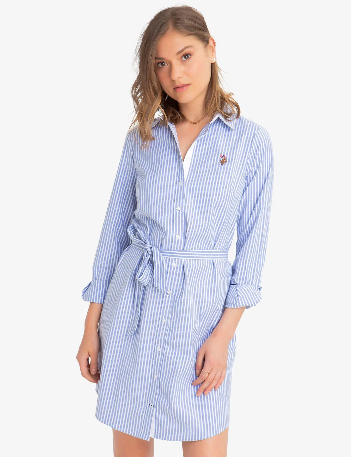 STRIPED MULTI-COLORED LOGO OXFORD DRESS sold by U.S. Polo Assn. product image thumbnail 3