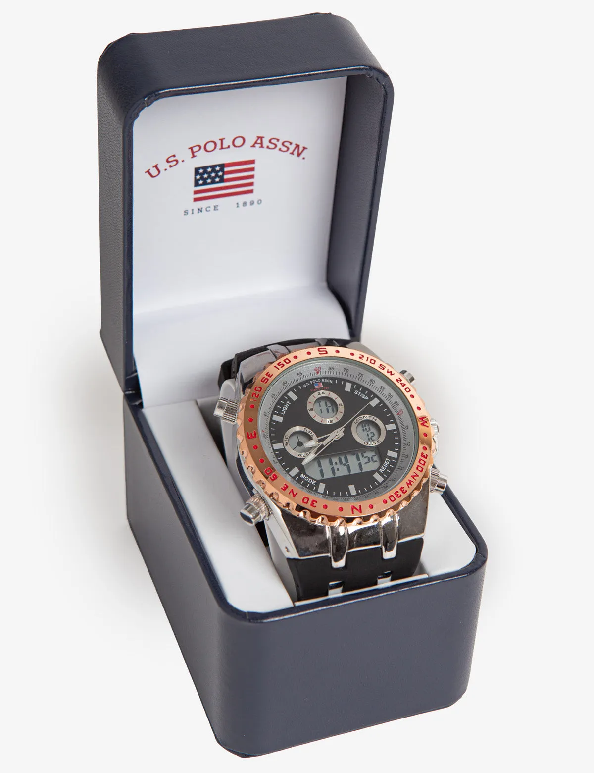 MEN'S BLACK SILVER AND ROSE ACCENT ANA DIGI WATCH sold by U.S. Polo Assn. product image thumbnail 2