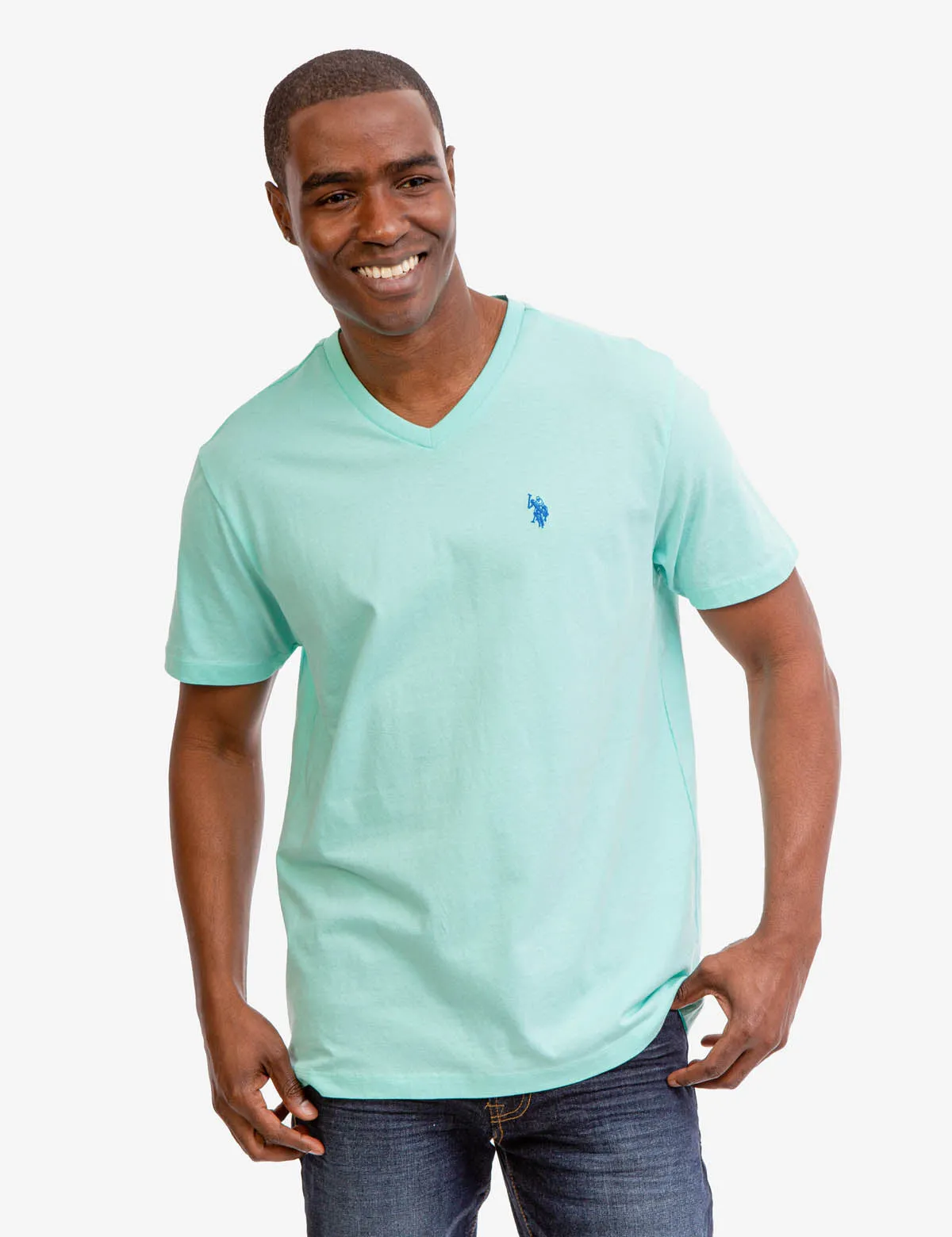 SOLID V-NECK T-SHIRT sold by U.S. Polo Assn. product image thumbnail 5