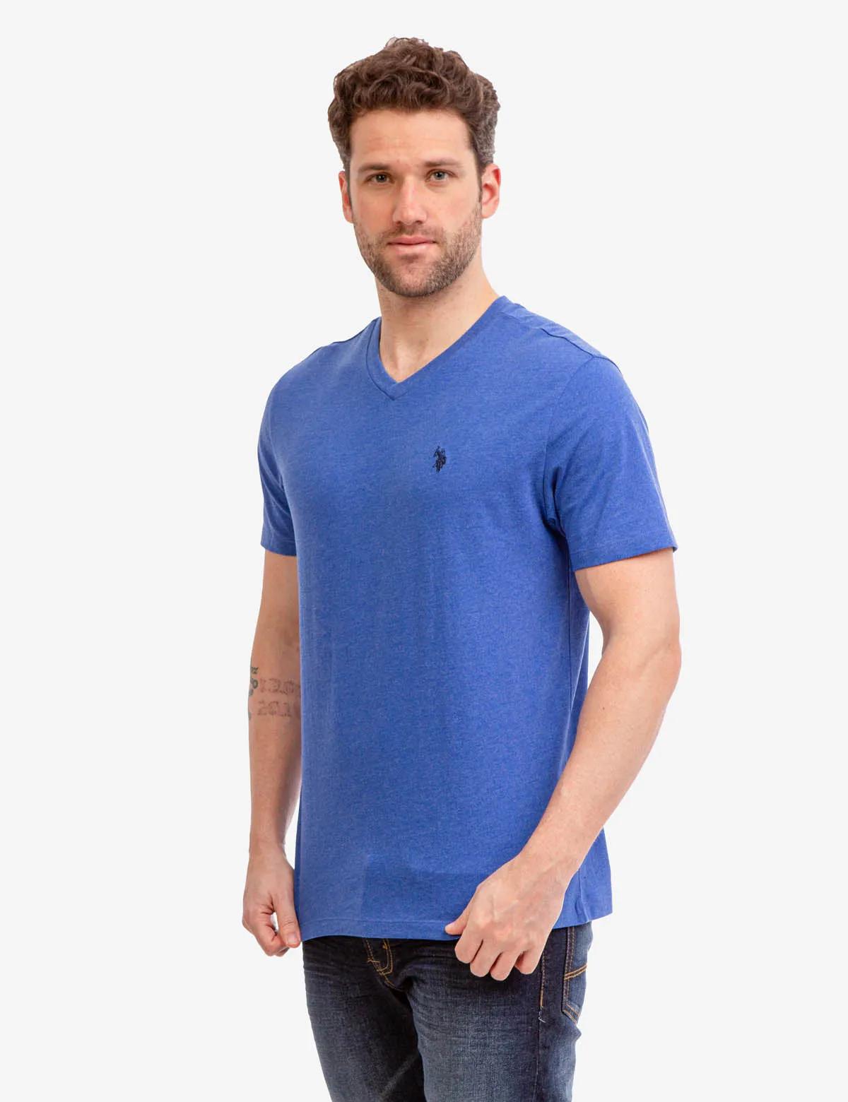 SOLID V-NECK T-SHIRT sold by U.S. Polo Assn. product image thumbnail 3
