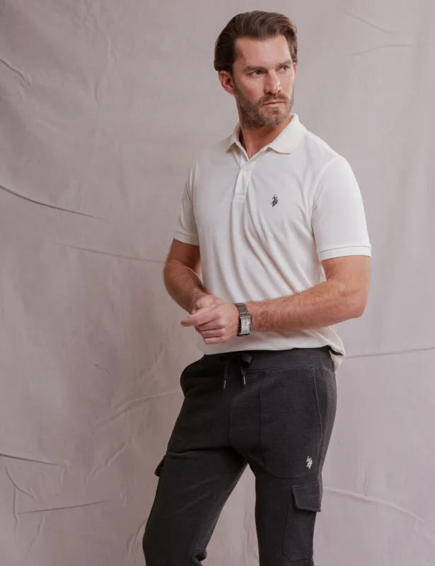 WHITE LABEL RECYCLED POLO SHIRT made by U.S. Polo Assn.