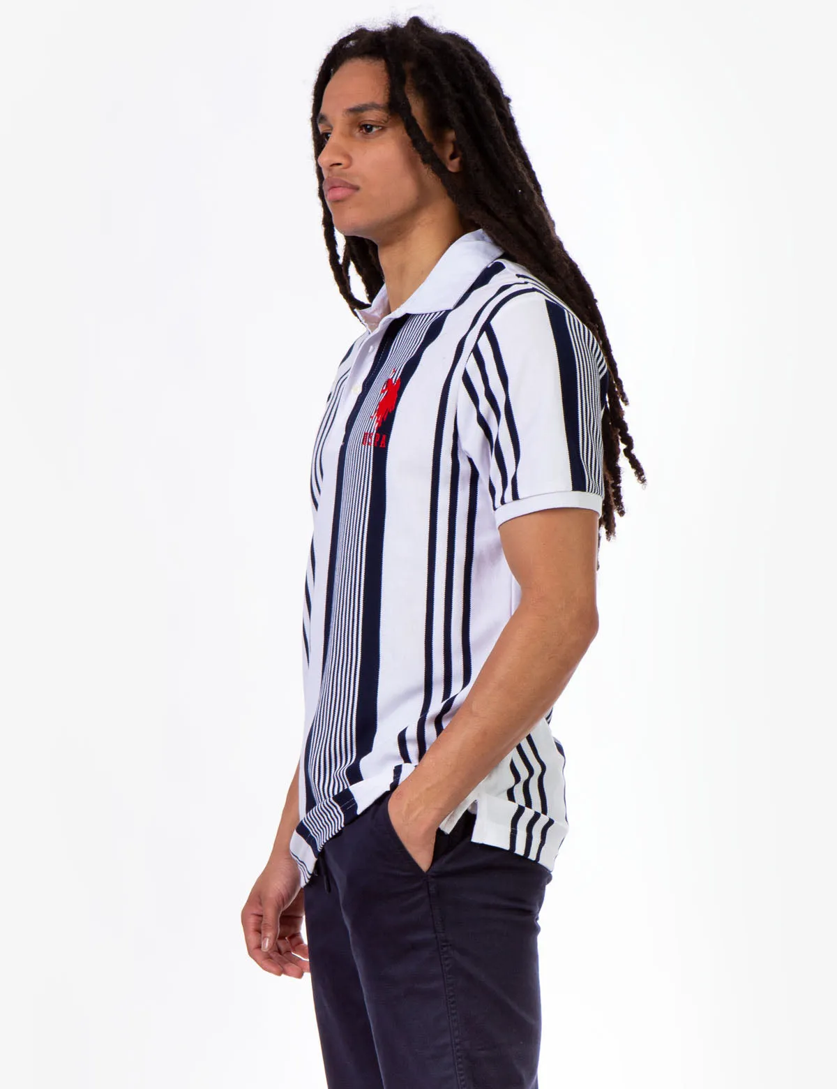 STRIPE PIQUE POLO SHIRT sold by U.S. Polo Assn. product image thumbnail 3