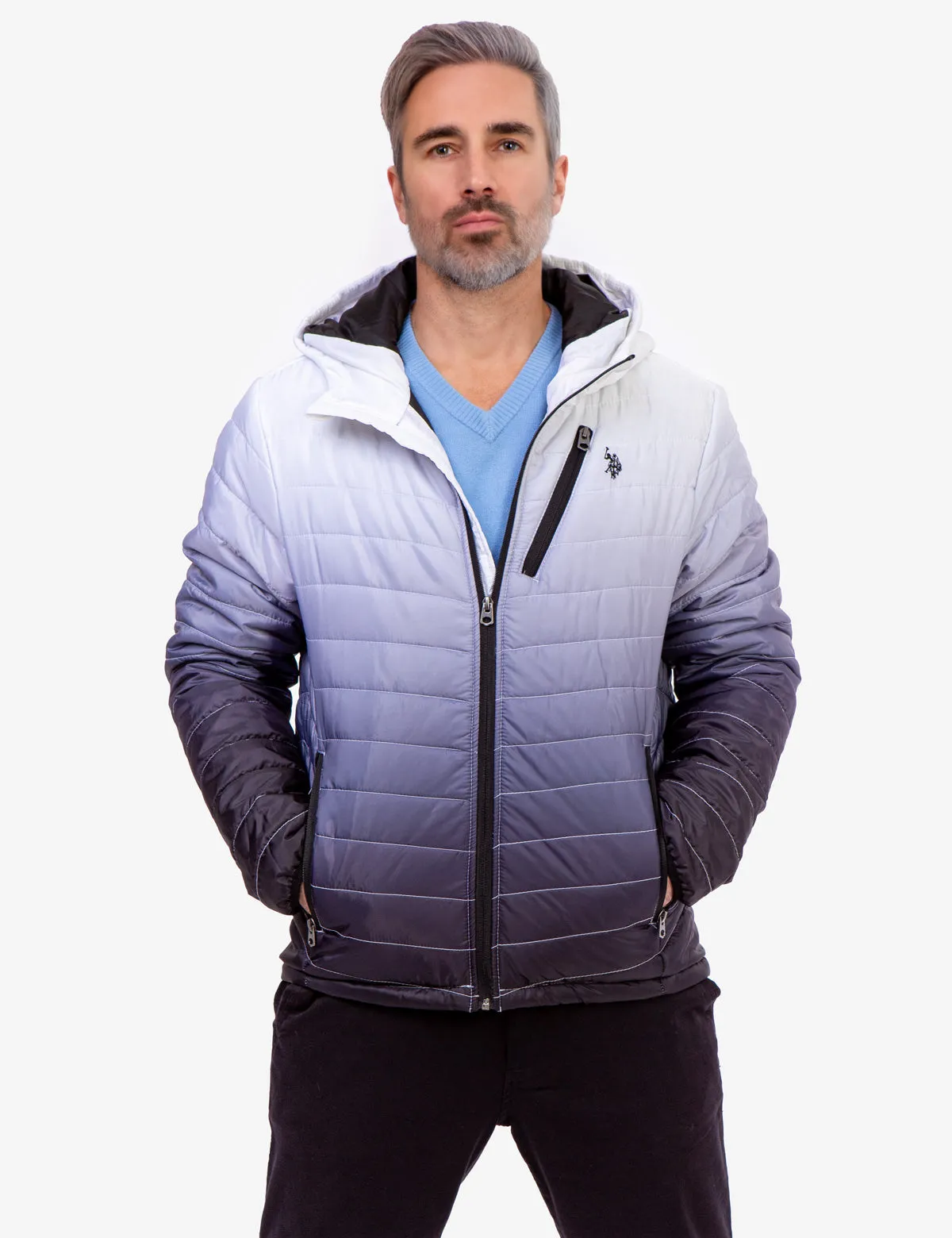 DIP DYE CHEVRON PUFFER JACKET sold by U.S. Polo Assn. product image thumbnail 3