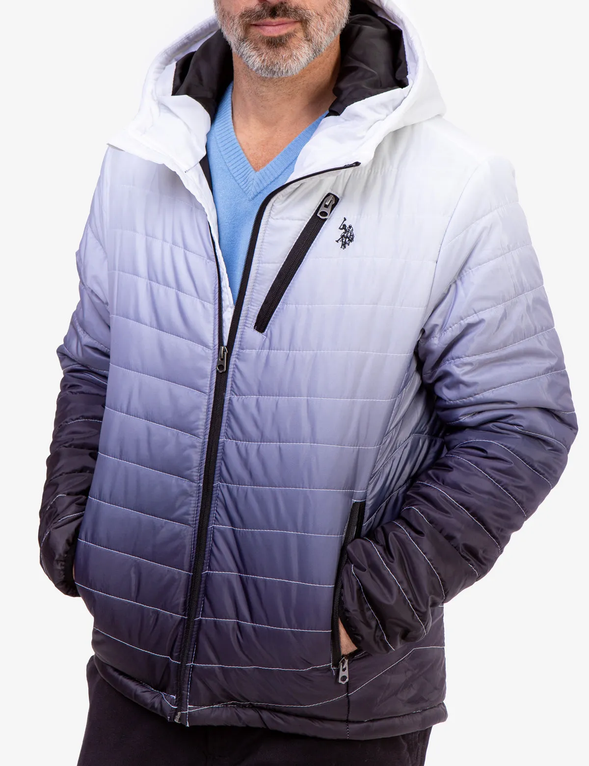 DIP DYE CHEVRON PUFFER JACKET sold by U.S. Polo Assn. product image thumbnail 5