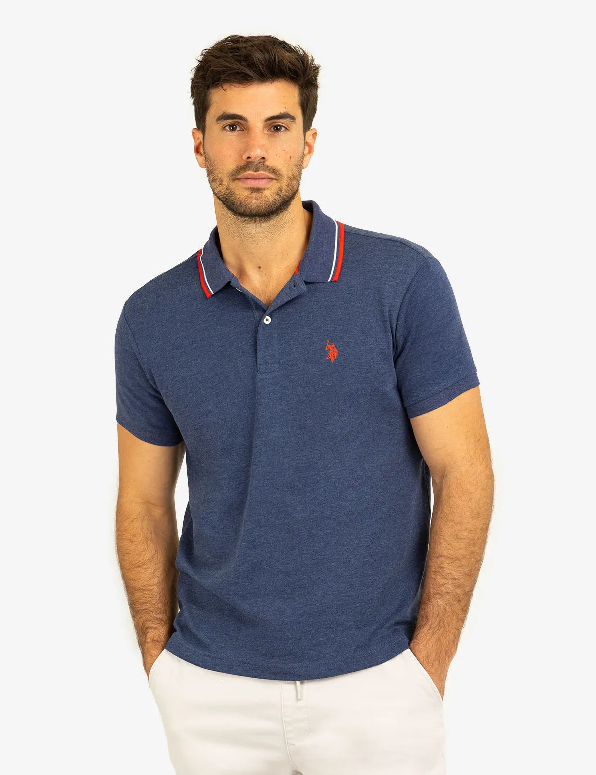 SLIM FIT TIPPED INTERLOCK POLO SHIRT sold by U.S. Polo Assn. product image thumbnail 5