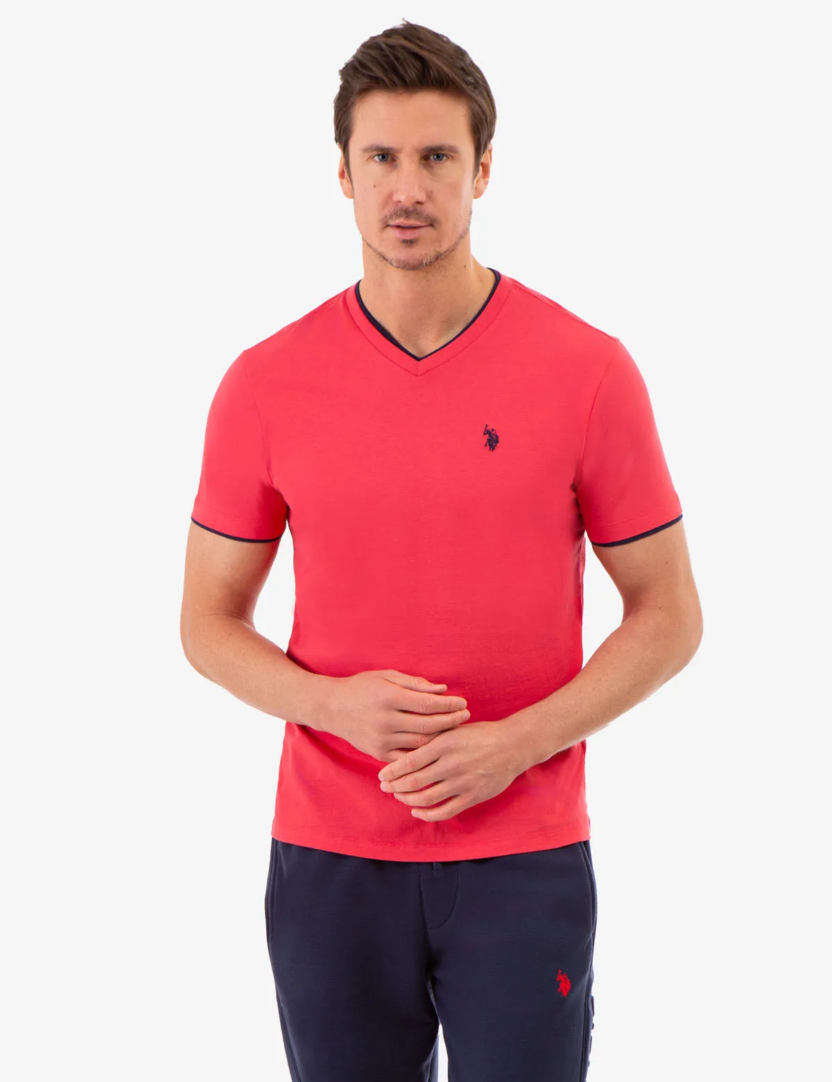 DOUBLE V-NECK T-SHIRT sold by U.S. Polo Assn.