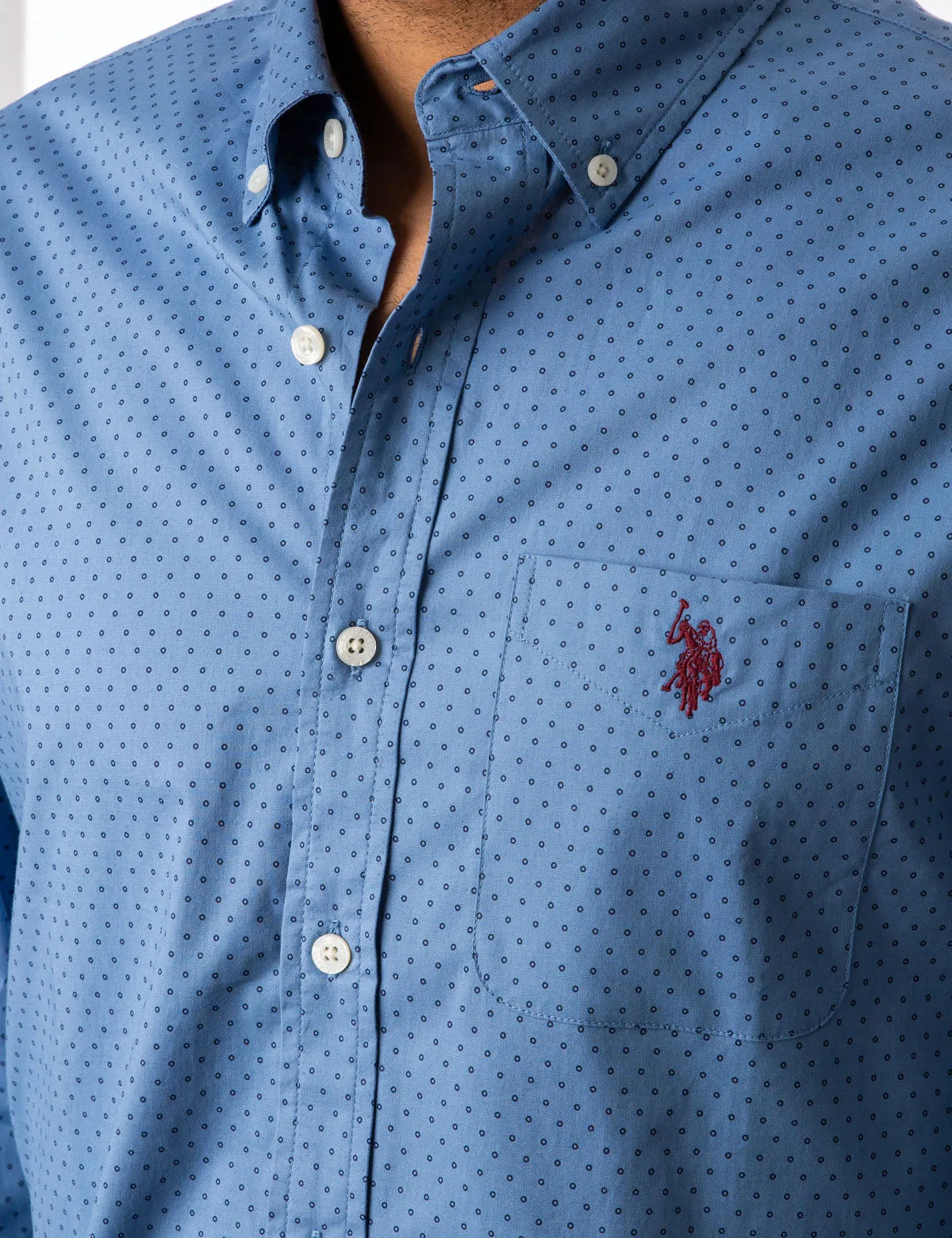 LONG SLEEVE DOT SHIRT sold by U.S. Polo Assn. product image thumbnail 3