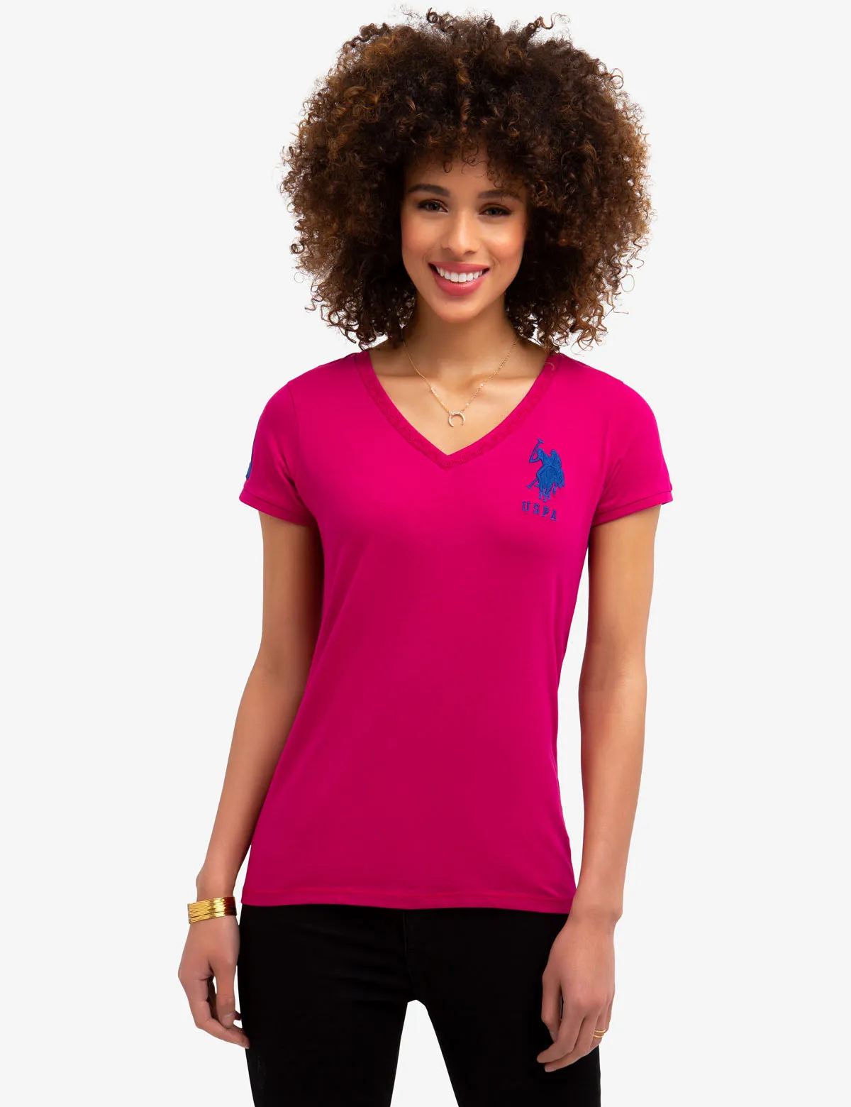 LACE NECKLINE T-SHIRT sold by U.S. Polo Assn. product image thumbnail 3