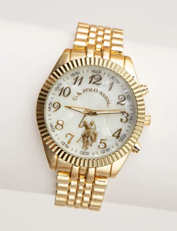 LADIES GOLD LINK WATCH sold by U.S. Polo Assn.