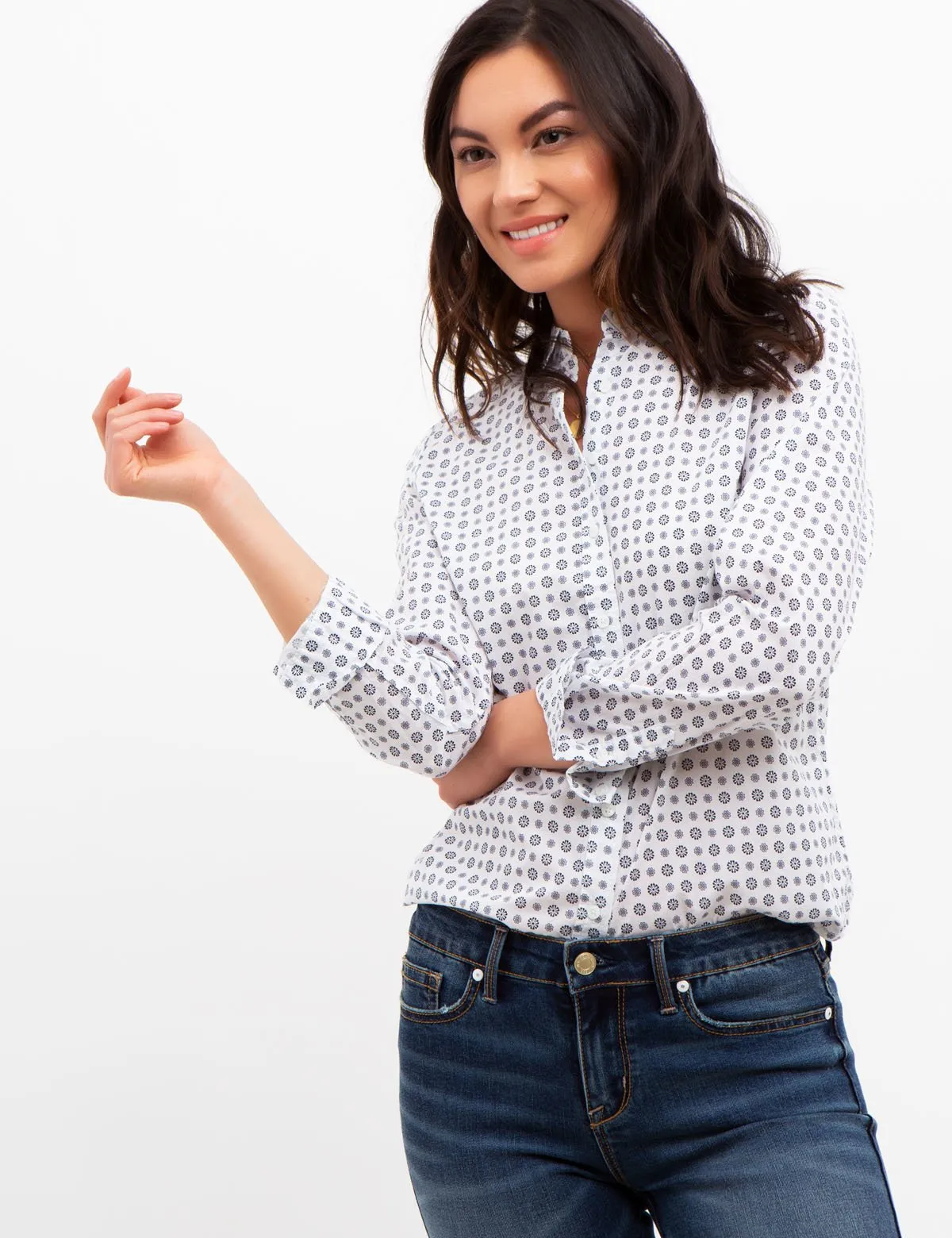 GEO FLORAL PRINTED TOP sold by U.S. Polo Assn. product image thumbnail 4