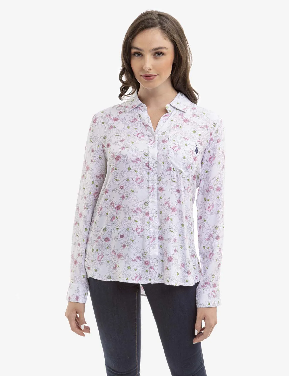 LONG SLEEVE PRINTED WOVEN SHIRT sold by U.S. Polo Assn.